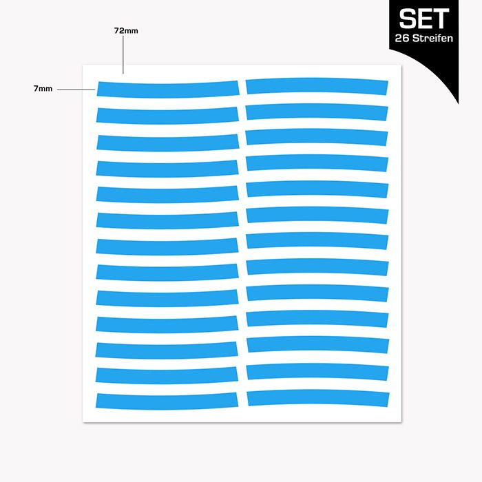 Reflektor-Aufkleber-Set, 7mm, 26 Stück