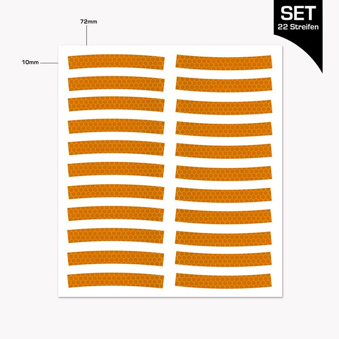 Reflektor-Aufkleber-Set Wabenmuster, 10mm, 22 Stück