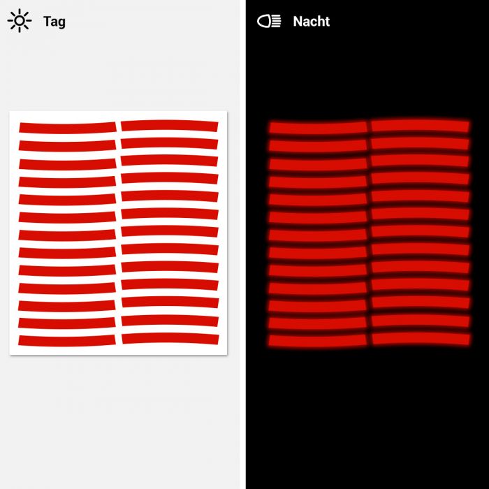Reflektor-Aufkleber-Set, 26 Stück
