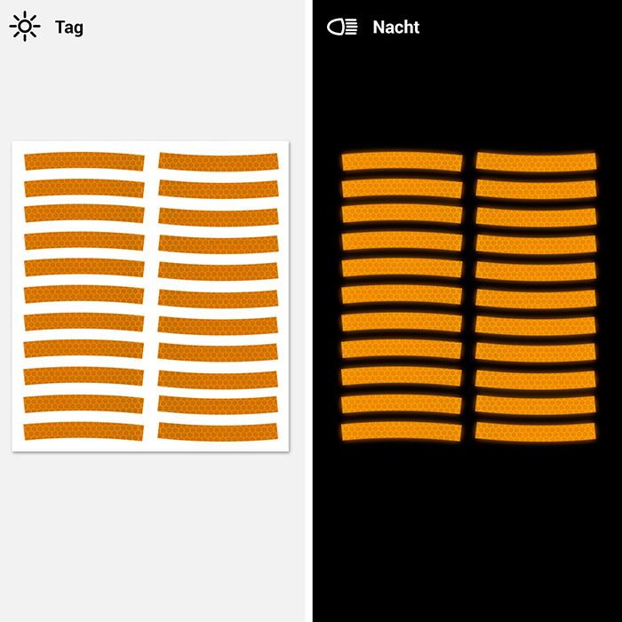 Reflektor-Aufkleber-Set Wabenmuster, 22 Stück