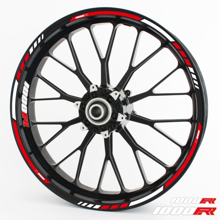 Felgenrandaufkleber RS - 1000rr Rot-Weiß main product photo